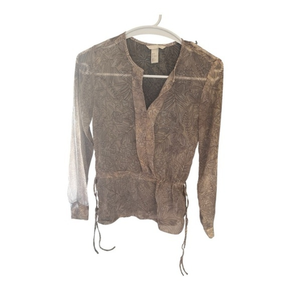 Elegant Sheer floral print Blouse H&M